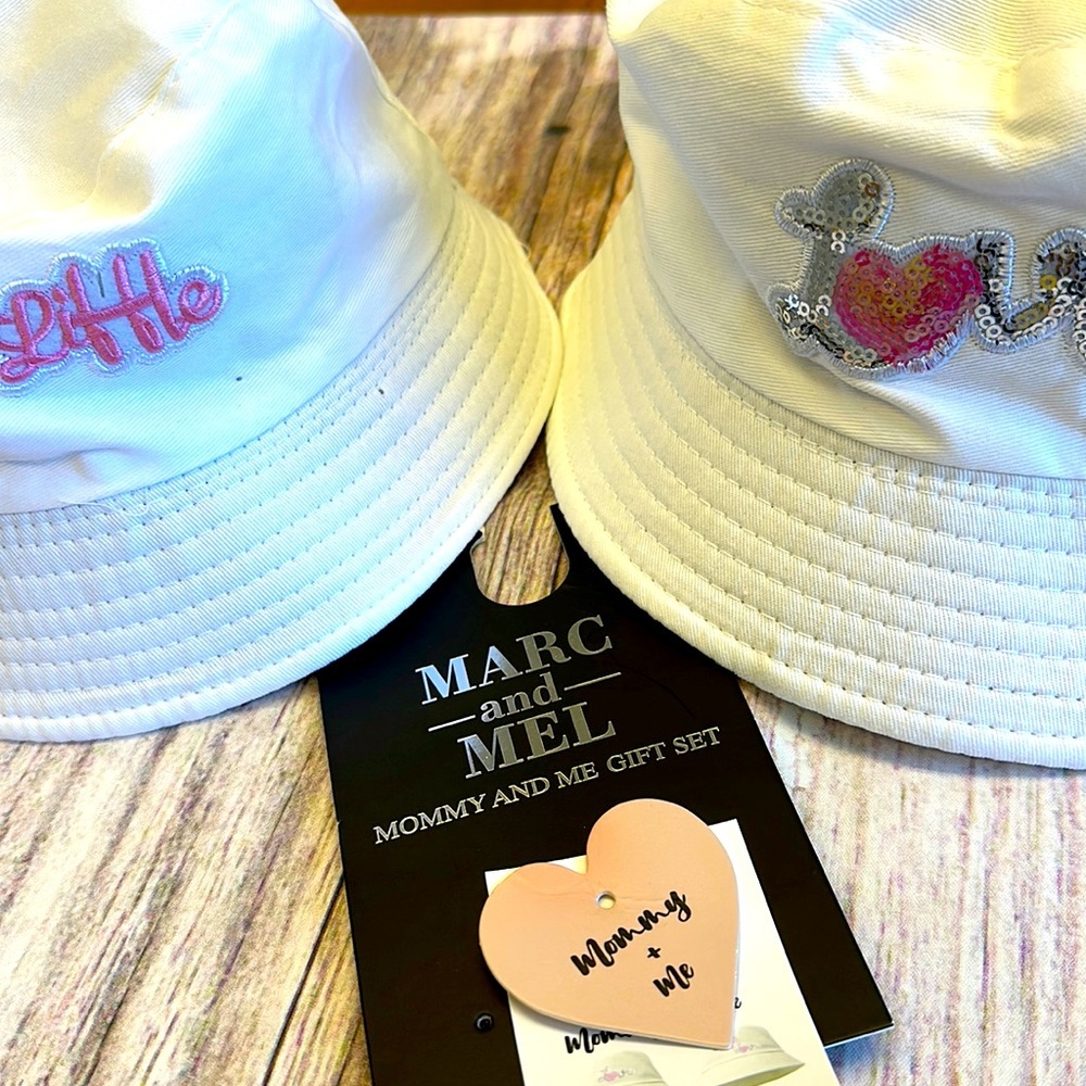 Marc and Mel • Maternity Mommy and Me Gift Set Bling Bucket Hats • NWT!